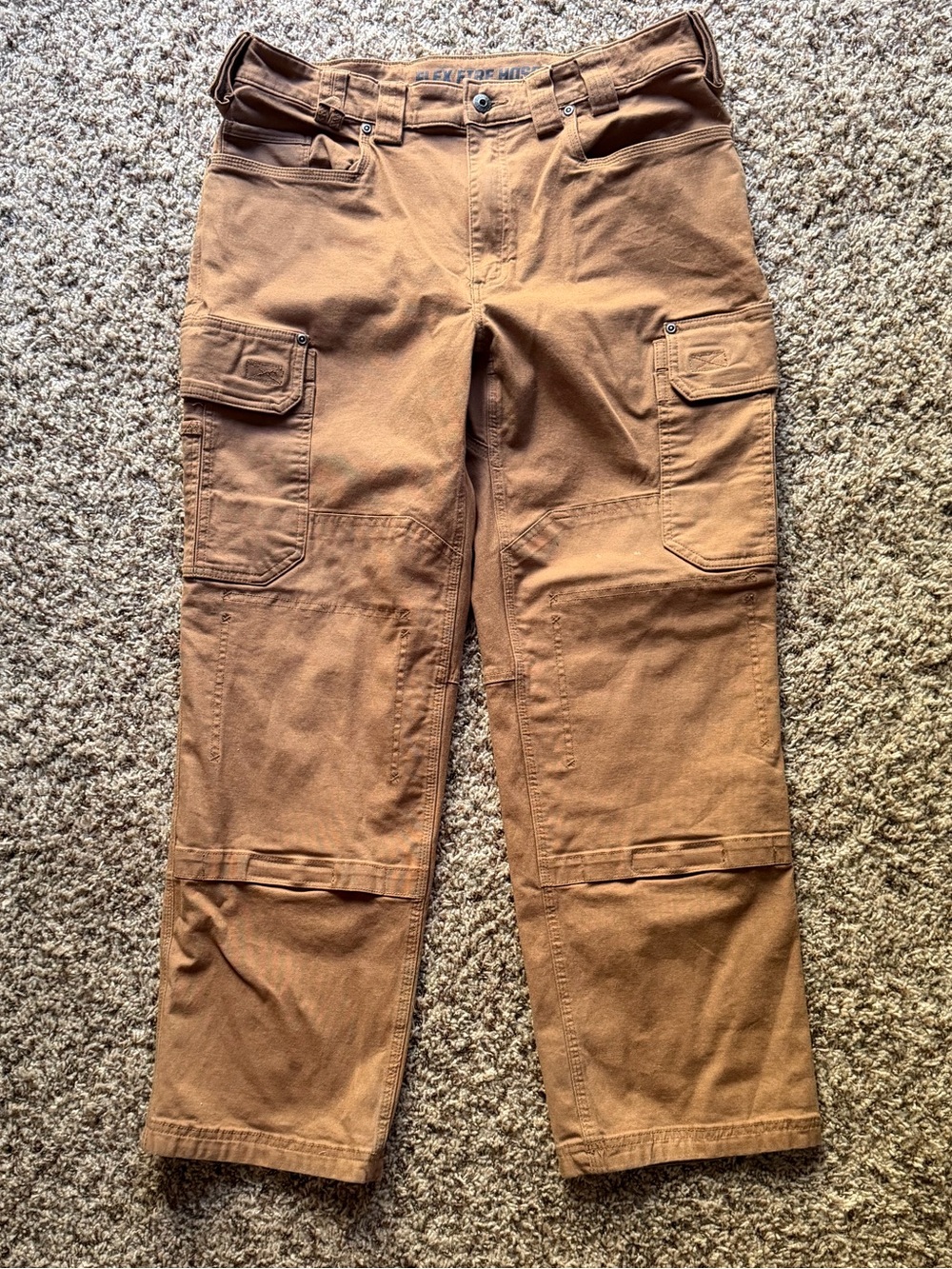 *Duluth Trading Co Flex Fire Hose* men’s durable canvas outdoor work pants - 36